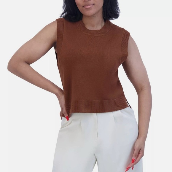 NWT French Connection Brown Sleeveless Sweater - Picture 1 of 7
